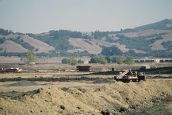 Grading for housing developments in former hayfields in northeastern Rohnert Park, Calif., Oct. 1977