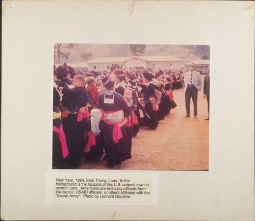 Women and Children Waiting Outside Hospital in Laos