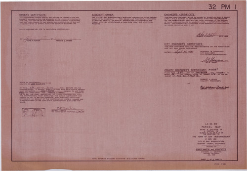 Signature Sheet for Blocks 21, 25, 26, and 27 of Addition, San Buenaventura