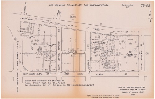 Ventura County Assessor's Map 73-02, Rancho Ex-Mission San Buenaventura