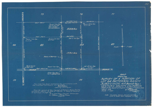 Survey of Lot 64, Patterson Ranch