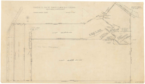 Portion of Rancho El Rio de Santa Clara o la Colonia Map, Oxnard