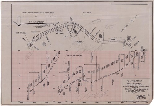 Plan and Profile of Valley Vista Drive, Rancho Las Posas Unit 2 (2 of 3)