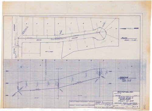 Plan and Profile, Royal Avenue Sewer Line, Tract No. 1670, Simi Valley (8 of 8)