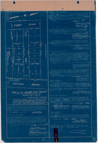 Survey of the James Fix Tract, San Buenaventura