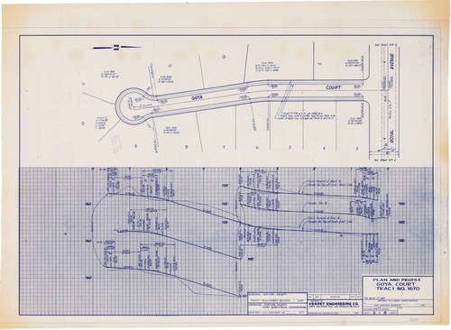 Plan and Profile, Goya Court, Tract No. 1670, Simi Valley (3 of 8)