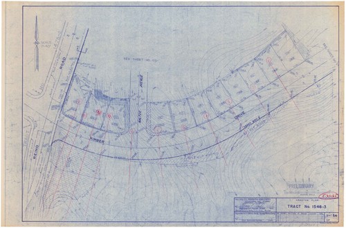 Revised Map of Preliminary Grading Plan for Tract Number 1548-3 on Kimber Drive East of Intersection with Reino Road