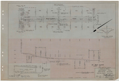 Plan and Profile of Montgomery Road, Westgate Estates (2 of 5)