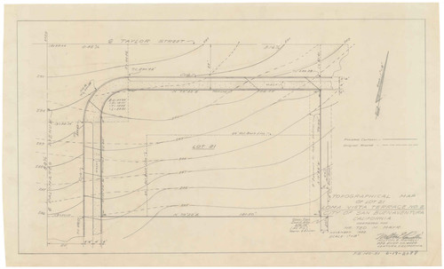 Loma Vista Terrace Lot 21 Topographical Map