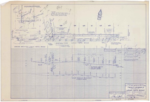 Plan and Profile for Loma Vista Road, Tract No. 1559-2, City of Ventura (8 of 8)