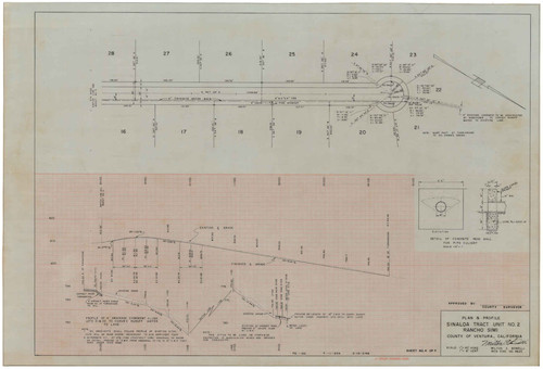 Street and Drainage Plan and Profile, Sinaloa Tract, Unit No. 2, Rancho Simi (4 of 5)