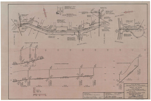 Plan and Profile of Utilities for Taormina Lane and Taormina Court, Tract Number 2446, Ojai