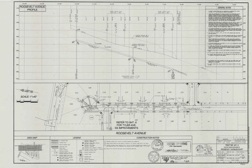 Sanitary Sewer Improvement Plans for Tract No. 4311-4, Roosevelt Avenue and Roosevelt Court, City of Ventura (7 of 15)