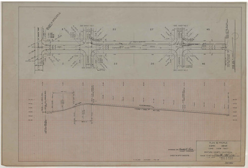 Plan and Profile for Capri Drive, Lake View Tract (4 of 4)