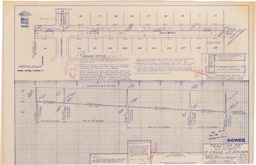 Sewer Map for West Calle La Sombra, Tract No. 1757, Camarillo (9 of 11)