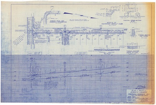 Plan and Profile of Streets and Sewers, Foothill Terrace No. 1 (1 of 4)