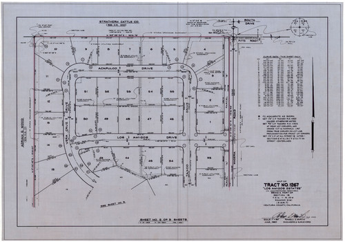 Map of Tract No. 1267, Los Amigos Estates (2 of 3)