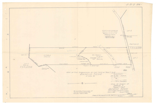 Survey of Parcel 9 Tract 2 Rancho Sespe