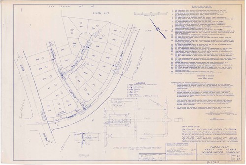 Map of Water Plan for Tract Number 1548-3