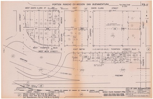 Ventura County Assessor's Map 73-11, Rancho Ex-Mission San Buenaventura