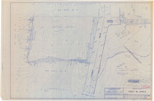 Map of Preliminary Grading Plan for Tract Number 1548-3