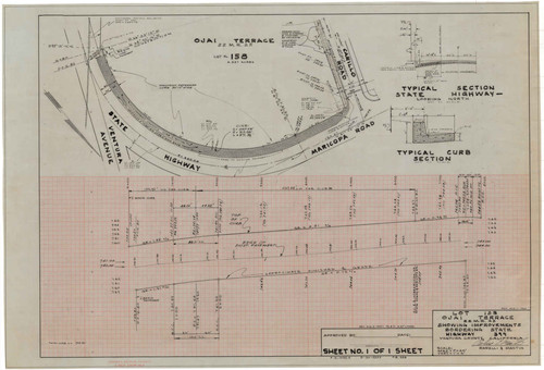 Improvements Bordering State Highway, Lot 138, Ojai Terrace