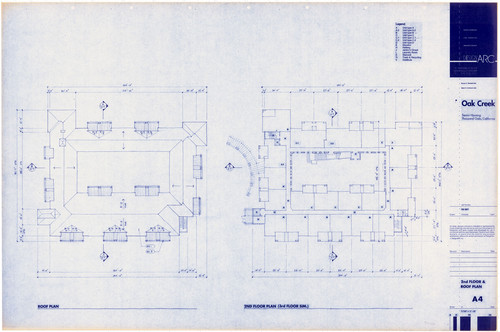 Plan for Second Floor and Roof of Oak Creek Senior Housing, Thousand Oaks