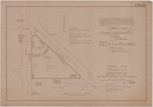 Parcel Map of Portion of Subdivision 37, Oxnard