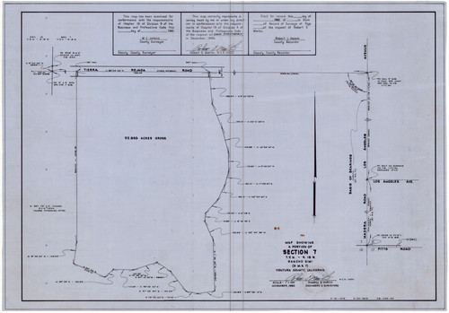 Survey map of a Portion of Section 7, Rancho Simi