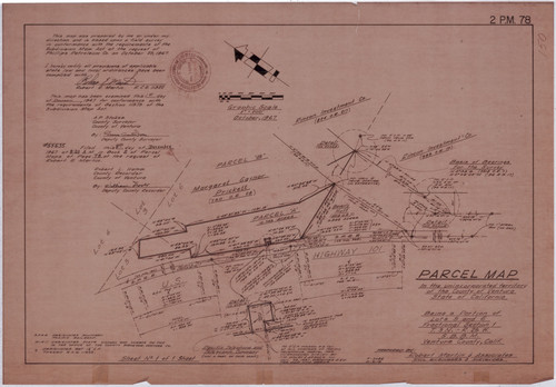Parcel Map of Portion of Lots 5 and 6, Fractional Section 1, Unincorporated Territory, Ventura County