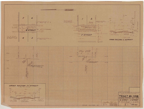 Plan and Profile for Tract No. 1108, Oxnard Estates Unit No. 6