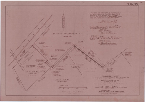 Parcel Map of Parcels 3 and 5 in Lots 67 and 68, Rancho Santa Paula y Saticoy