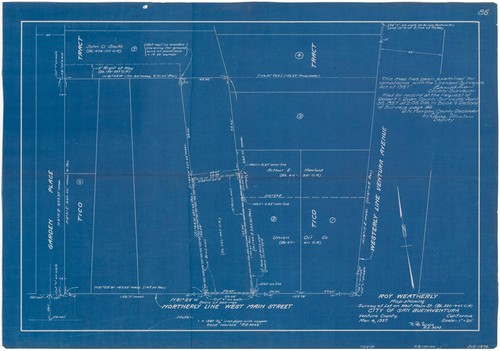 Survey of Lot on West Main Street, Ventura