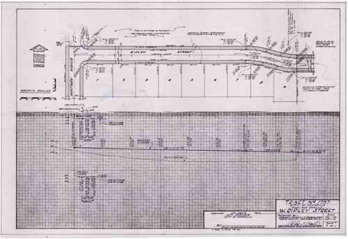 Plan and Profile for W. Ripley Street, Tract No. 1757, Camarillo (7 of 11)