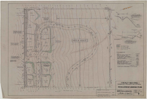 Map of Grading Plan of Taormina Lane, Tract Number 1956-1, Ojai (7 of 13)