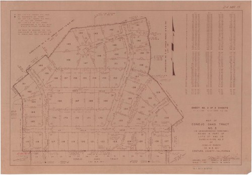 Map of Conejo Oaks Tract No. 3