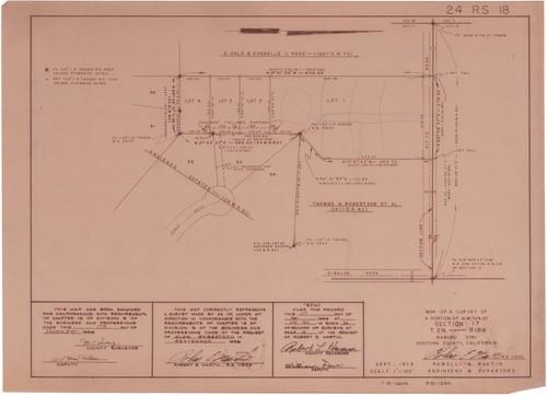 Survey of Section 17, T2N R18W, Rancho Simi