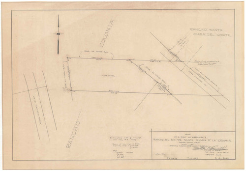 Survey of Part of Subdivision 3, Rancho El Rio de Santa Clara o la Colonia