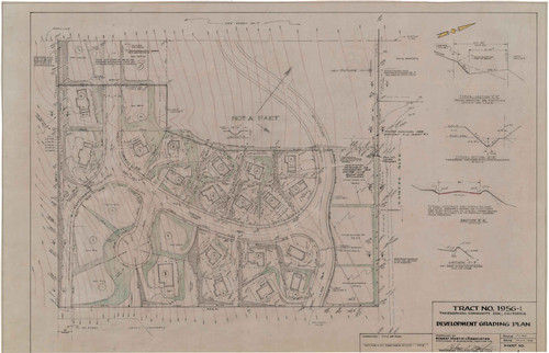 Map of Grading Plan of Tract Number 1956-1, Ojai