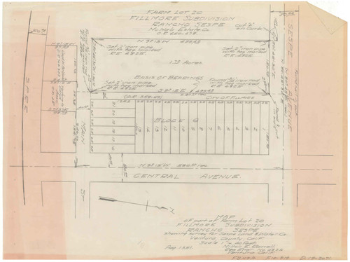 Portion of Farm Lot 20 Survey Map, Rancho Sespe