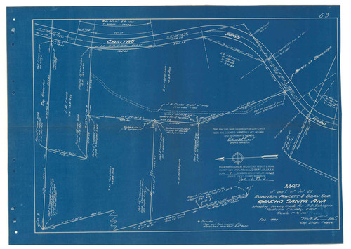 Survey of Lot 25, Robinson Fawcett and Dean Subdivision, Rancho Santa Ana