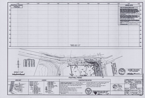 Street Improvement Plans for Tract No. 4311-4, Foothill Road, City of Ventura (3 of 15)