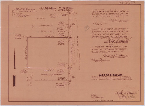 Map of Part of Subdivision 43, Rancho El Rio de Santa Clara o la Colonia