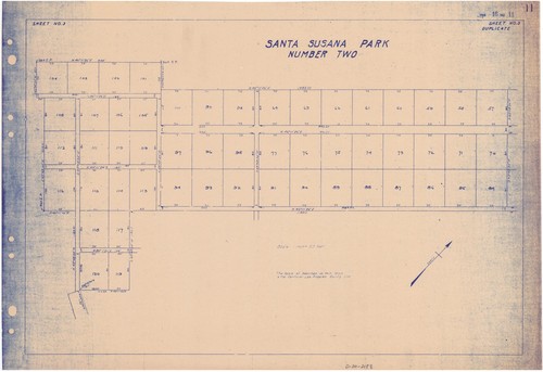 Survey Map for Santa Susana Park Number Two