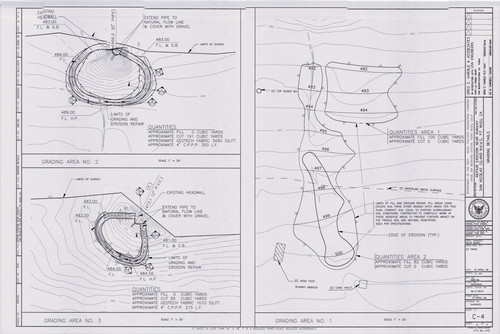 Map of Grading Details of Erosion Repair Near Runway, San Nicolas Island N.A.W.S., San Nicolas Island (5 of 7)