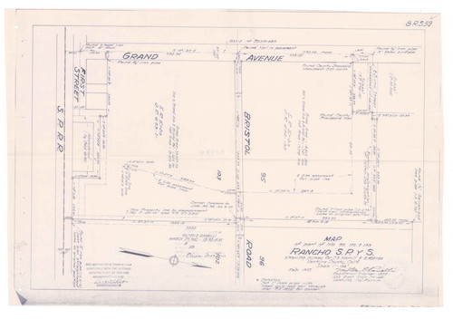 Survey of Lots 95, 102, 103, Rancho Santa Paula y Saticoy