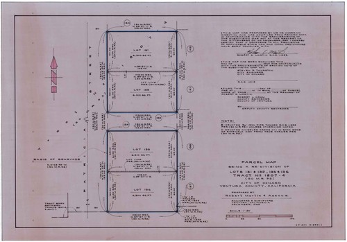 Parcel Map of Tract Number 1807-4, Oxnard