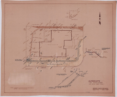 Map of Drainage for Lot Number 41, Tract 1703-1, Ventura County