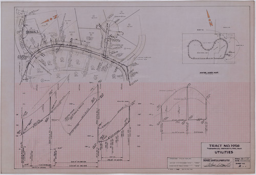 Plan and Profile of Utilities for Taormina Lane at Taormina Court, Tract Number 1956, Ojai