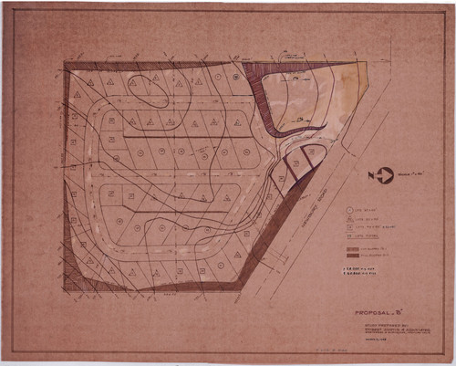 Topographic Map of Proposal B for Neighborhood, Thousand Oaks